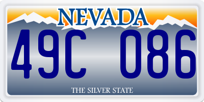 NV license plate 49C086