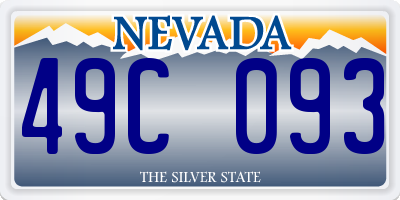 NV license plate 49C093