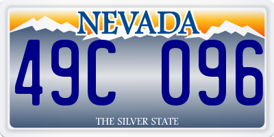 NV license plate 49C096