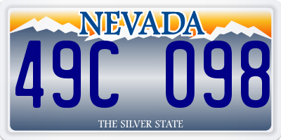 NV license plate 49C098