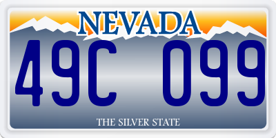 NV license plate 49C099