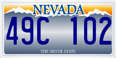 NV license plate 49C102