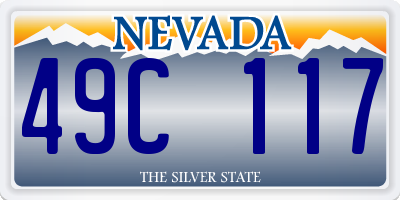 NV license plate 49C117