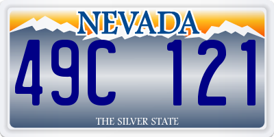 NV license plate 49C121