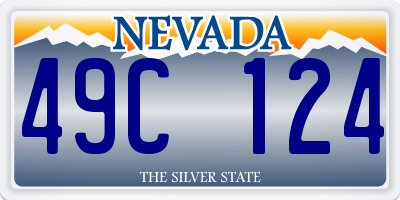 NV license plate 49C124