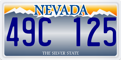 NV license plate 49C125