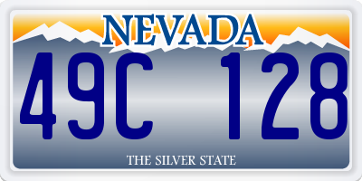 NV license plate 49C128