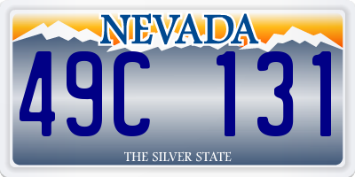 NV license plate 49C131