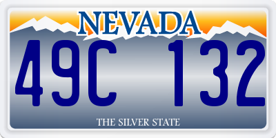 NV license plate 49C132
