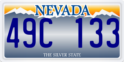 NV license plate 49C133