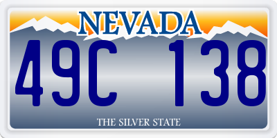 NV license plate 49C138
