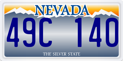 NV license plate 49C140