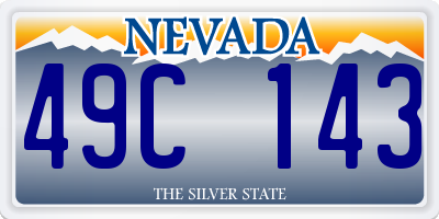 NV license plate 49C143