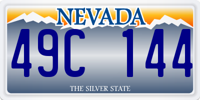 NV license plate 49C144