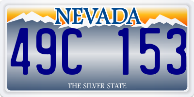 NV license plate 49C153