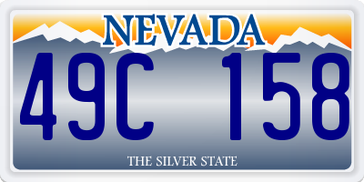 NV license plate 49C158
