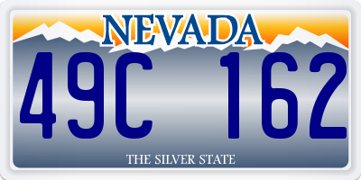 NV license plate 49C162