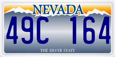 NV license plate 49C164