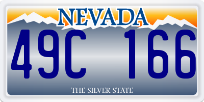 NV license plate 49C166