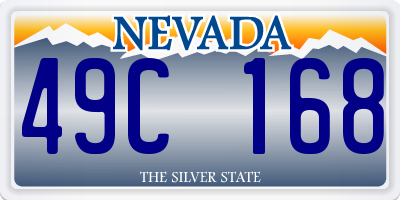 NV license plate 49C168