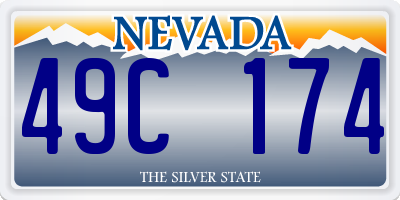 NV license plate 49C174