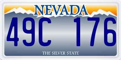 NV license plate 49C176