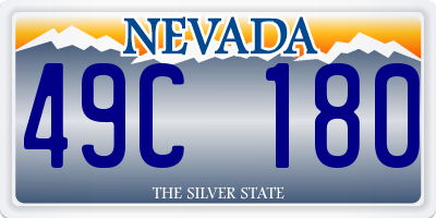 NV license plate 49C180