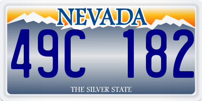 NV license plate 49C182