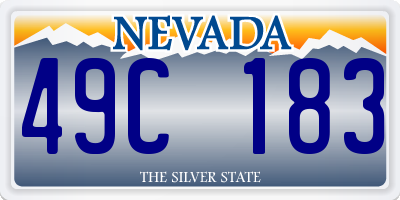 NV license plate 49C183