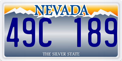 NV license plate 49C189