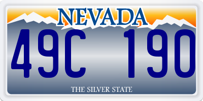 NV license plate 49C190