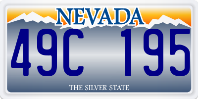 NV license plate 49C195