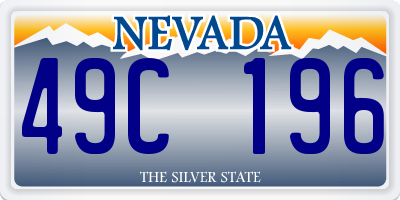 NV license plate 49C196