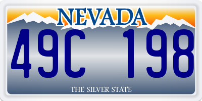 NV license plate 49C198