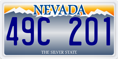 NV license plate 49C201