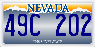 NV license plate 49C202