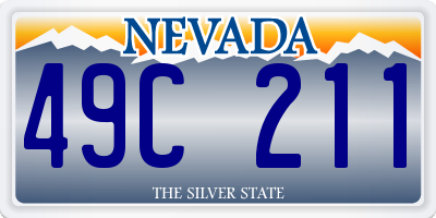 NV license plate 49C211