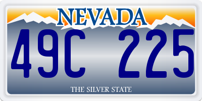 NV license plate 49C225