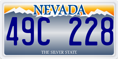 NV license plate 49C228