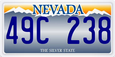 NV license plate 49C238