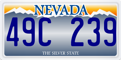 NV license plate 49C239