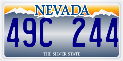 NV license plate 49C244