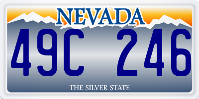 NV license plate 49C246