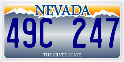 NV license plate 49C247