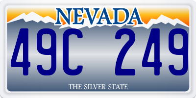 NV license plate 49C249