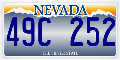 NV license plate 49C252