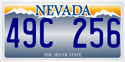 NV license plate 49C256