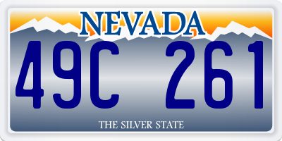 NV license plate 49C261