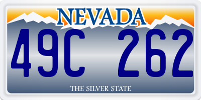 NV license plate 49C262