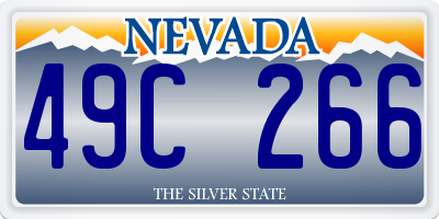 NV license plate 49C266